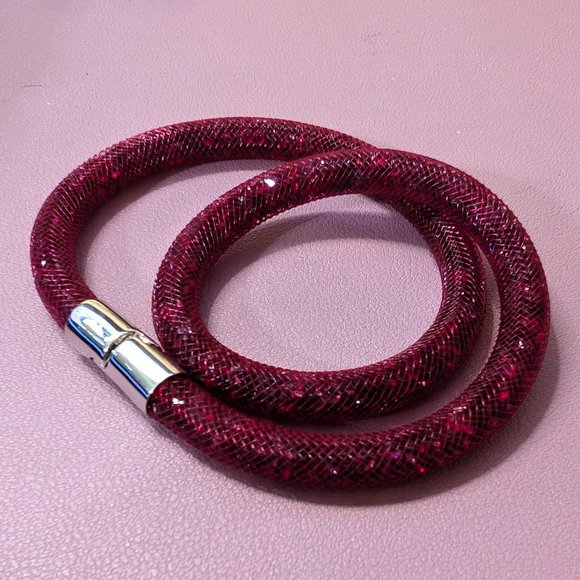 Swarovski Stardust Red Double Wrap Bracelet - Picture 2 of 6